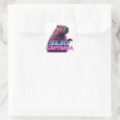 Sticker Carré Slay Capybara Funny Animal Meme Gift (Sac)