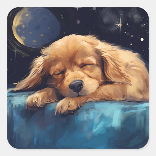 Sticker Carré Sleeping Dog (Devant)