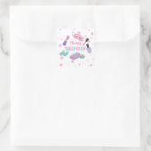 Sticker Carré Sleepover soirée rose violet entre (Sac)