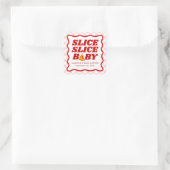 Sticker Carré Slice Slice Baby Pizza Baby Shower (Sac)