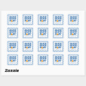 Sticker Carré Slice Slice Baby Pizza Baby Shower (Feuille)