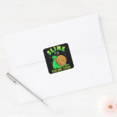 Sticker Carré Slime Fee Good - Funny Pun mignon escargot mince (Enveloppe)