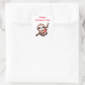 Sticker Carré Sloth Holding a Heart Blank Valentine's Day (Sac)