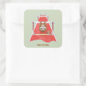Sticker Carré Sloth Hurdles course atheletics (Sac)