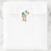 Sticker Carré Sloth Ireland Saint Patrick's Day Balloons (Sac)