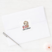 Sticker Carré Sloth Popcorn Whats Poppin Funny Sloths (Enveloppe)