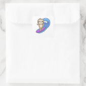 Sticker Carré Sloth Surf Waves Riding Sweet Slots (Sac)
