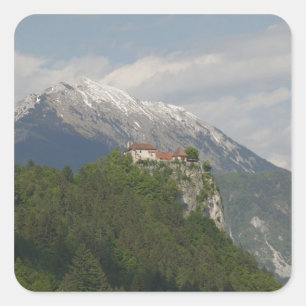 Sticker Carré SLOVÉNIE, GORENJSKA, Bled : Château de Bled & 2