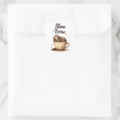 Sticker Carré Slow Brew Coffee Sloth (Sac)