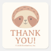 Sticker Carré Slumberkins Sloth Thank You (Devant)
