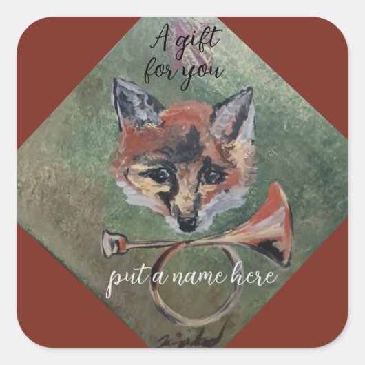 Sticker Carré sly M. Fox (Devant)