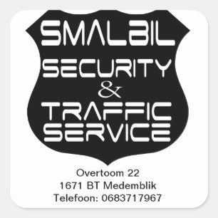 Sticker Carré Smalbil Security & Traffic Service