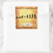 Sticker Carré Smart Cavewoman : Faites des maths et faites avanc (Sac)