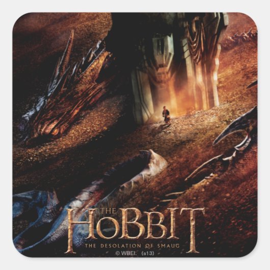 Sticker Carré SMAUG™ Encercle BILBO BAGGINS™ (Devant)