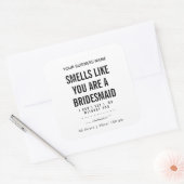 Sticker Carré Smells Like Bridesmaid Candle| Bridesmaid Proposal (Enveloppe)