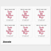 Sticker Carré Smells Like Christmas Magic | Modern Candle Labels (Feuille)