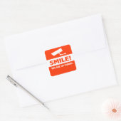 Sticker Carré Smile Vous Êtes Sur Caméra (Enveloppe)