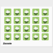 Sticker Carré Smiling St. Patrick's day cupcake (Feuille)
