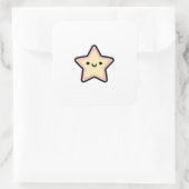 Sticker Carré Smiling Star – Cute Kawaii Illustration (Sac)