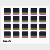 Sticker Carré Smooth Black Rainbow Background Gradient (Feuille)