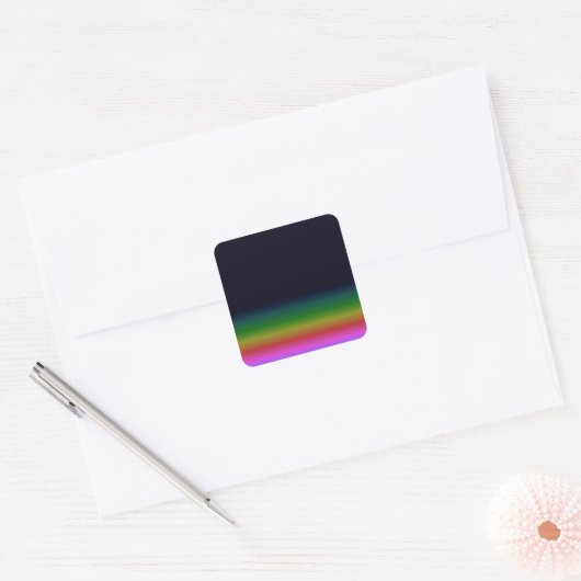 Sticker Carré Smooth Black Rainbow Background Gradient (Enveloppe)