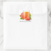 Sticker Carré smoothie à la mangue fraise (Sac)