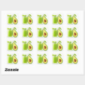 Sticker Carré Smoothie d'Avocado (Feuille)