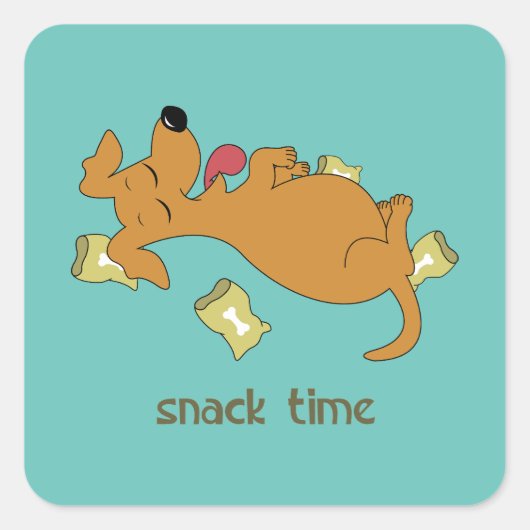 Sticker Carré Snack time (Devant)