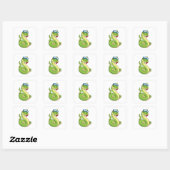 Sticker Carré Snake as Diver wirth Snorkel (Feuille)