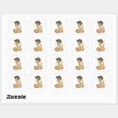 Sticker Carré Snake as Pirate with Hook Hand & Eye patch (Feuille)