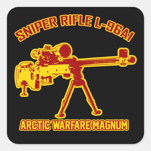 Sticker Carré Sniper Rifle L-96A1 (Devant)