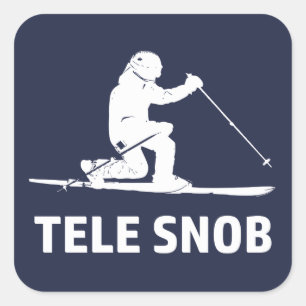 Sticker Carré Snob de ski de Telemark