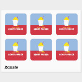 STICKER CARRÉ SNOBALL (RED) (Feuille)