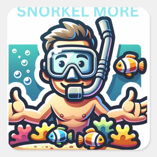 Sticker Carré Snorkel Plus (Devant)