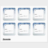 Sticker Carré Snow Flurry Christmas Gift Label (Feuille)