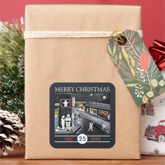 Sticker Carré Snow Town Christmas (vacances)