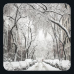 Sticker Carré Snow Urban Christmas à Brooklyn<br><div class="desc">Neige urbaine de Noël à Brooklyn NY. frontiernow.com</div>