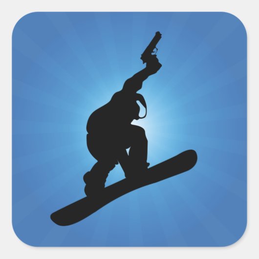 Sticker Carré Snowboard Outlaw (Devant)