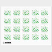 Sticker Carré Snowdrops de printemps (Feuille)