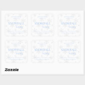 Sticker Carré Snowfall Serenity White Tea & Jasmine Candle Label (Feuille)