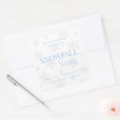 Sticker Carré Snowfall Serenity White Tea & Jasmine Candle Label (Enveloppe)