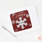 Sticker Carré Snowflake Ajouter un logo d'entreprise (Enveloppe)