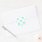 Sticker Carré Snowflake d'hiver (Enveloppe)