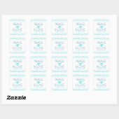 Sticker Carré Snowflake Paix Joie Amour Typographie moderne Vaca (Feuille)