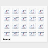 Sticker Carré Snowflake White Opal Fun Photo Holiday Adresse (Feuille)