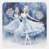 Sticker Carré Snowflakes from The Nutcracker Ballet (Devant)