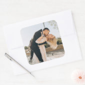 Sticker Carré Snowflakes Love Peace Joy Kisses Mariage photo (Enveloppe)