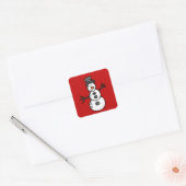 Sticker Carré Snowman (Enveloppe)