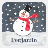 Sticker Carré Snowman (Devant)