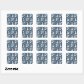 Sticker Carré Snowman (Feuille)